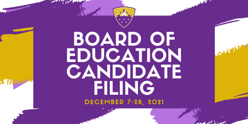 Board of Education Candidate Filing graphic