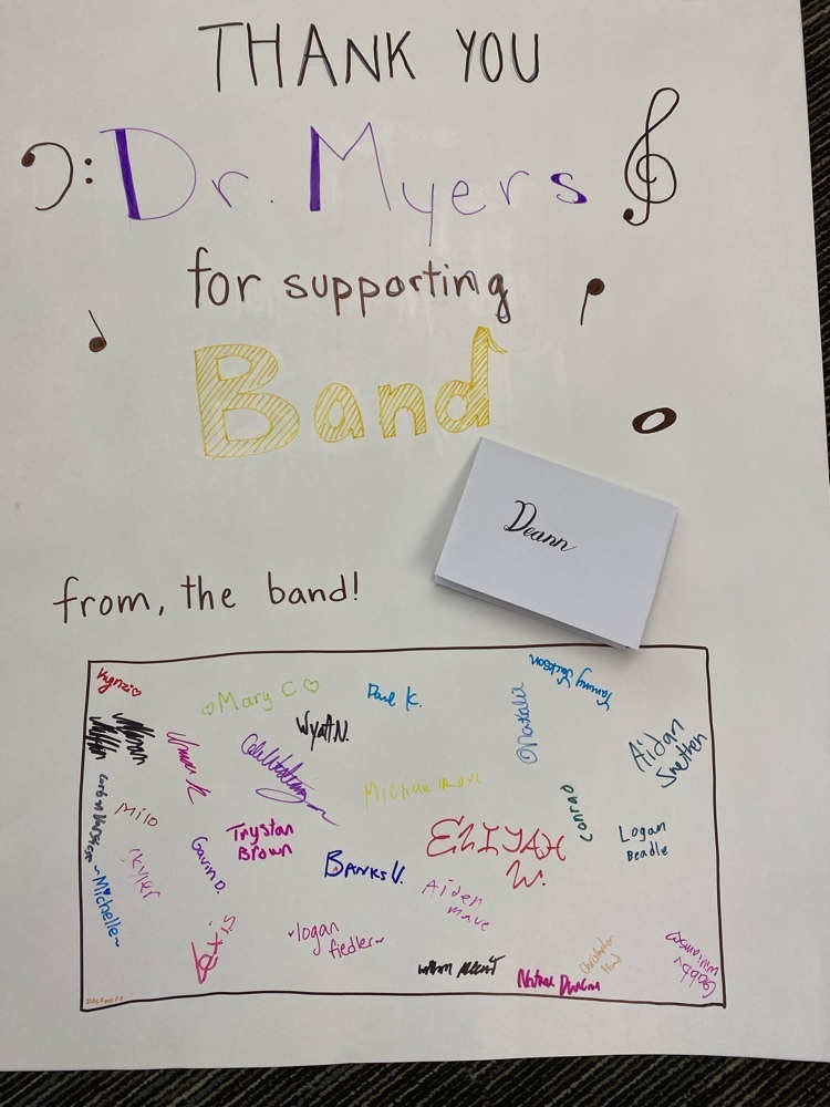 AHS band showing Dr. Myers some love! 