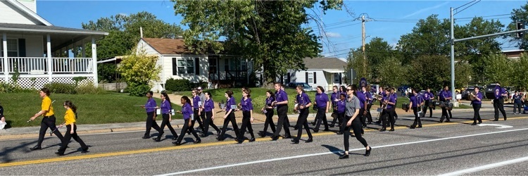 AHS band in action at the Affton days parade