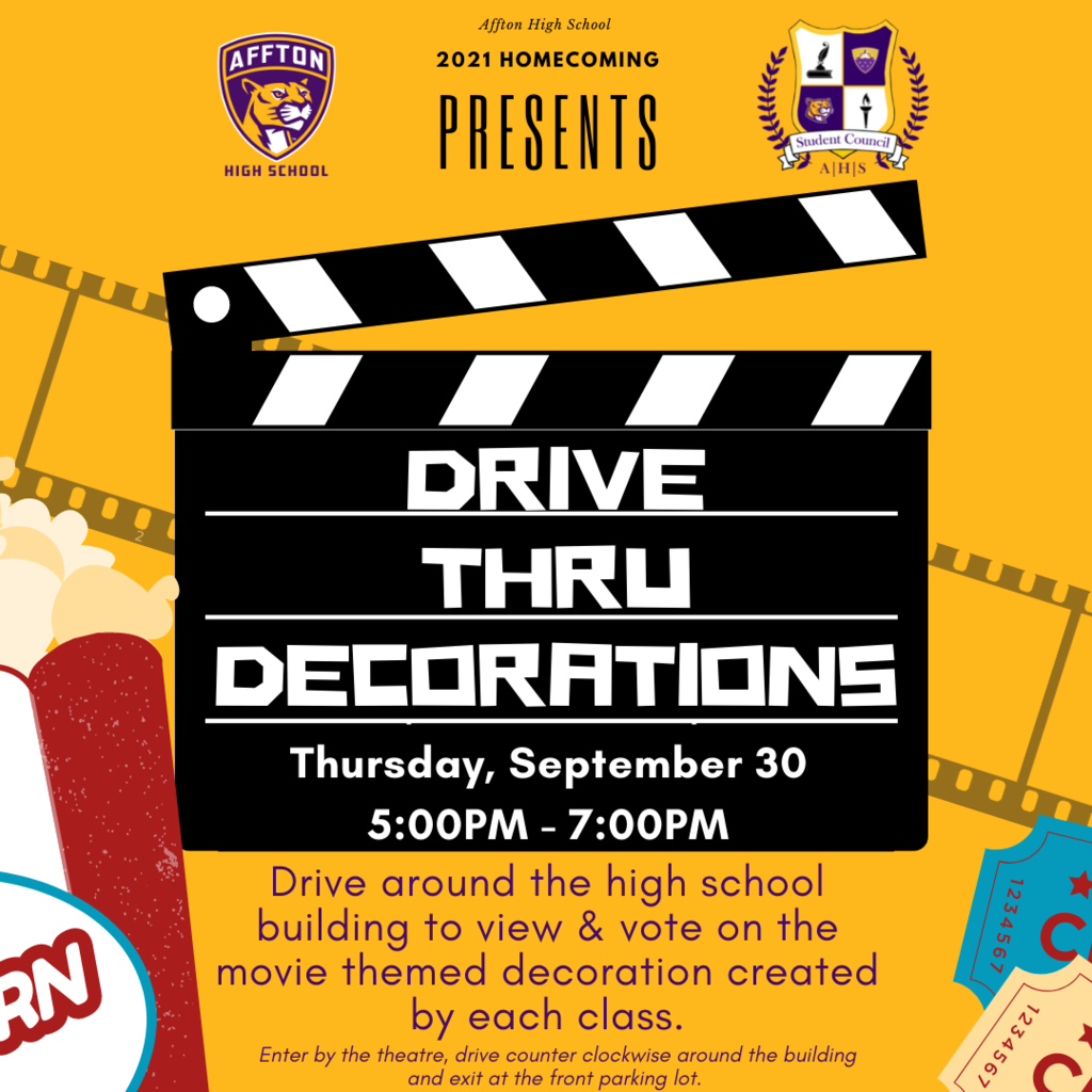 2021 AHS Drive-Thru Decorations flyer