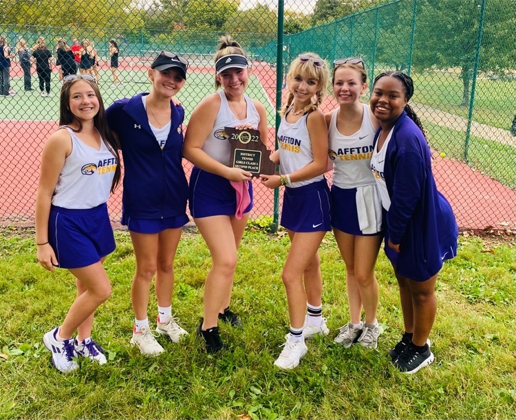 Girls tennis finishes 2nd in team districts. 